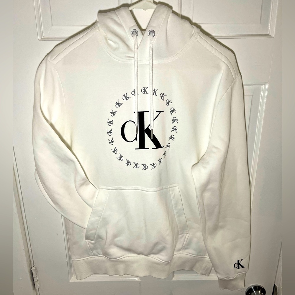 Calvin Klein white hoodie small